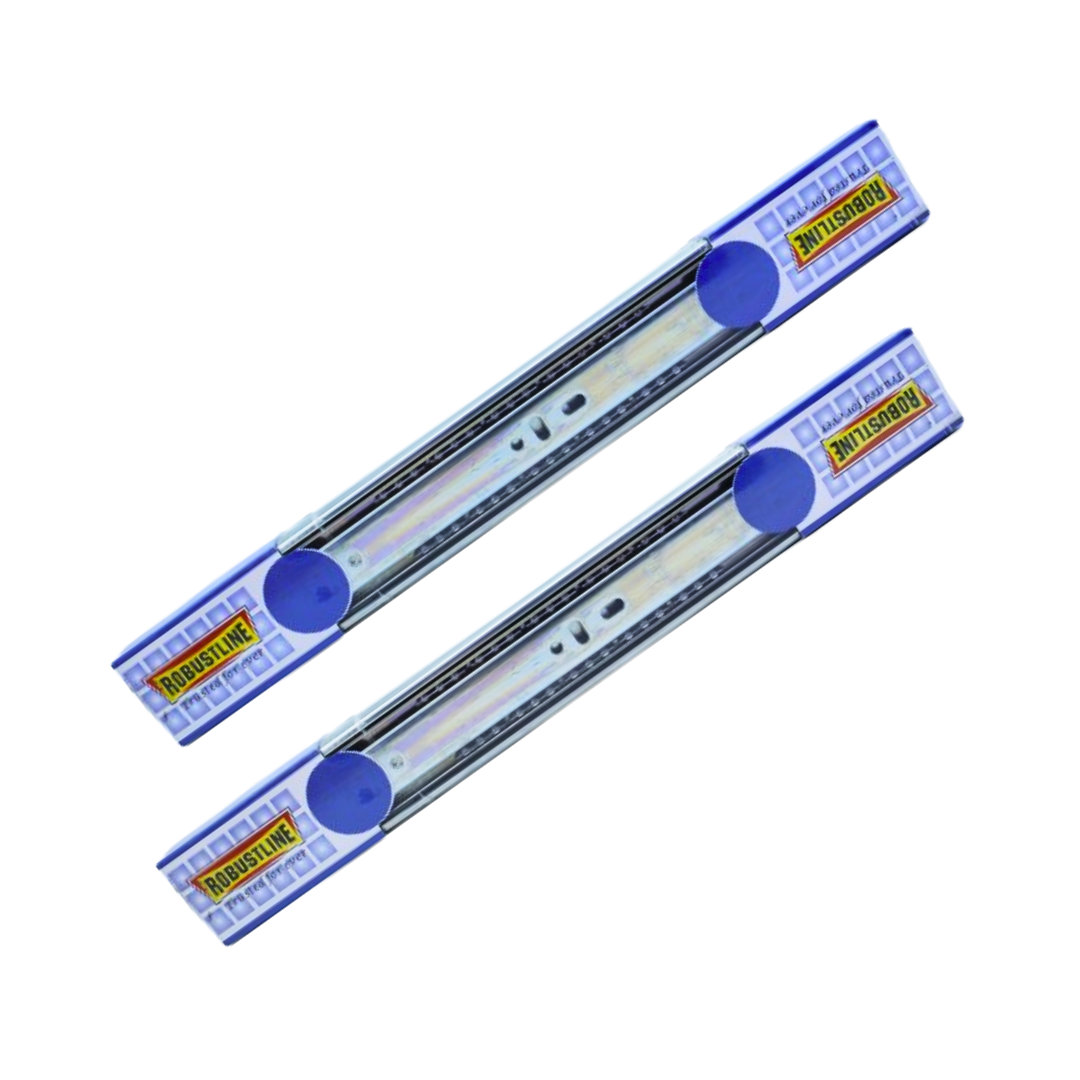 Robustline Side Mounted Full Extension Ball Bearing Drawer Slide Premium Hardware for Door Cabinet Window Furniture and Interior Use